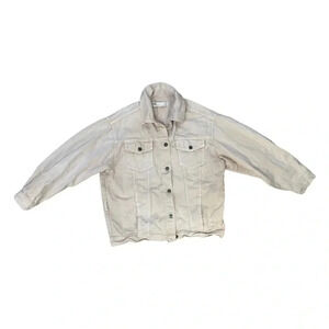 Zara Z1975 Denim Jacket | Light Pink | Size L